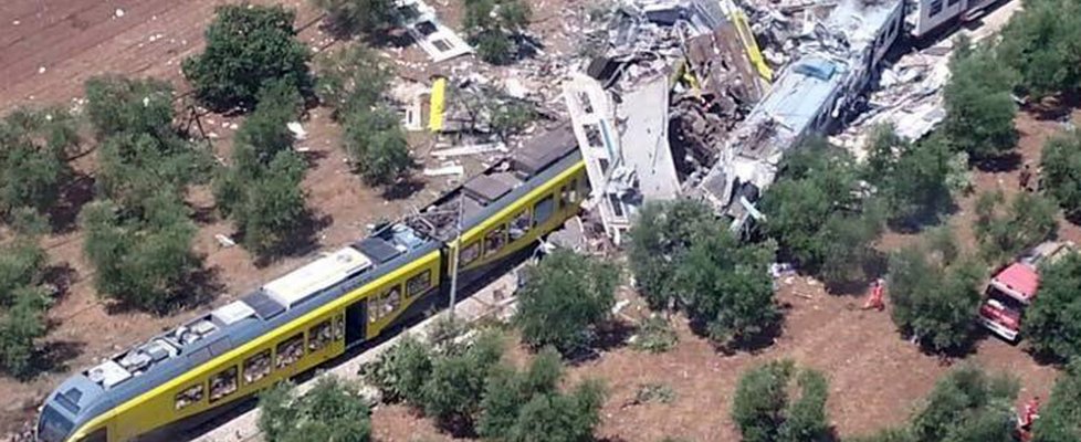 SCONTRO TRA TRENI IN PUGLIA