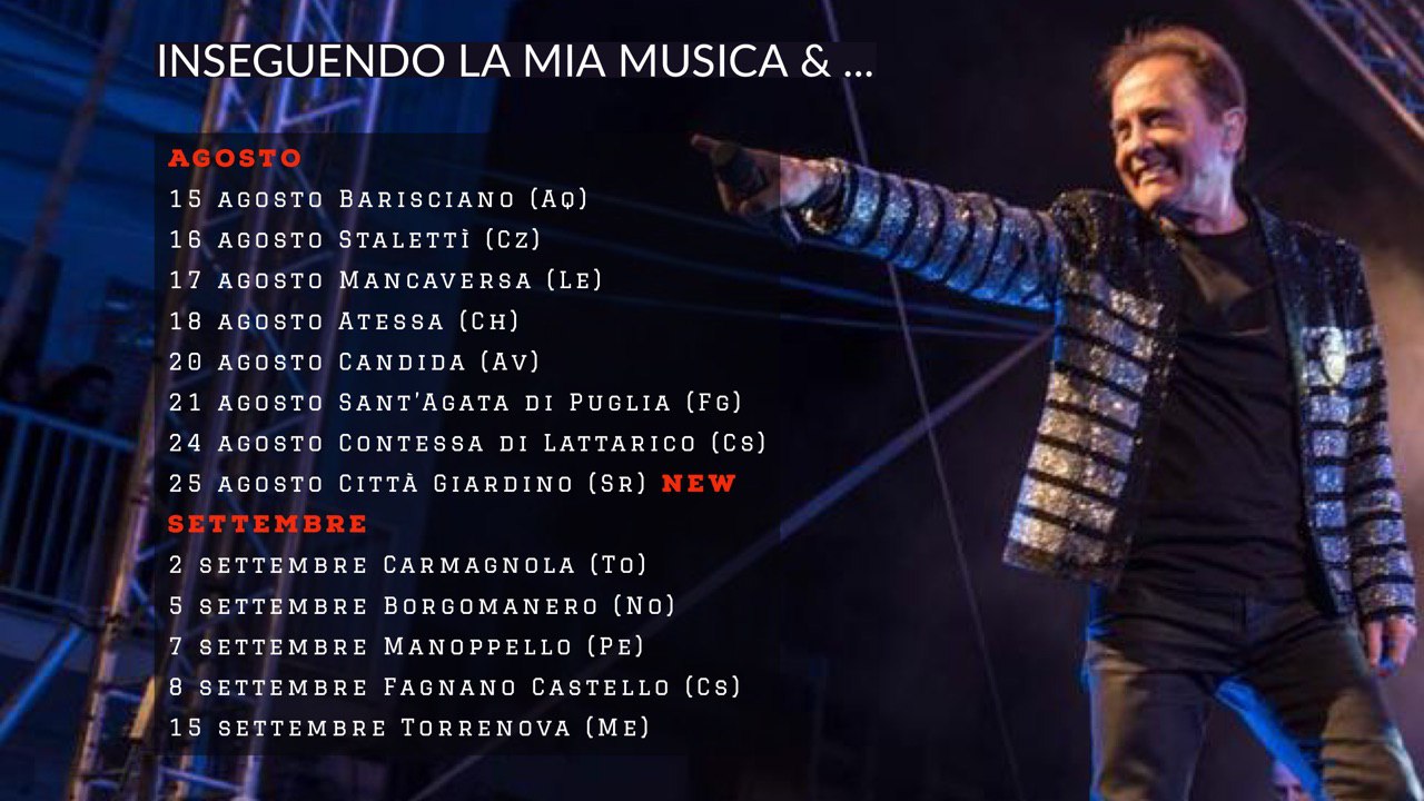 Inseguendo la mia musica Tour 2019